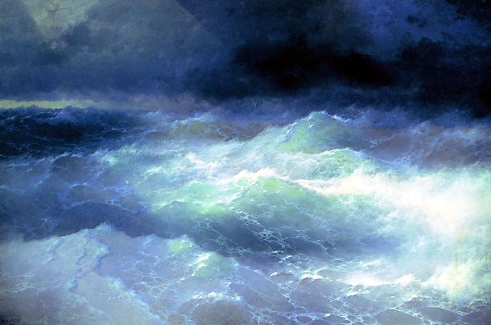 Among the Waves by Ivan
              Aivazovsky, 1898