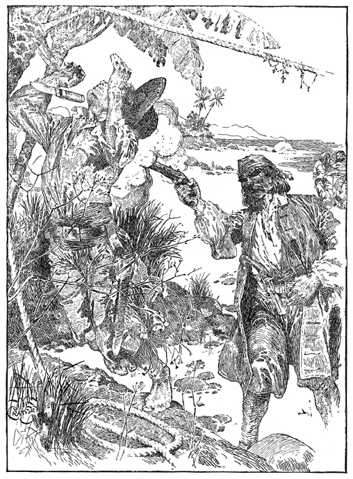 Pirate shoots pirate
                                              in the back by Will
                                              Crawford (Source: Dover
                                              Pirates Clip-art)