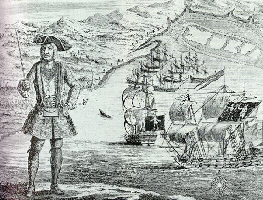 Bartholomew Roberts off the
                    coast of Africa