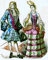 Early
                          18th-century clothing from Braun &
                          Scheider's Historic Costume