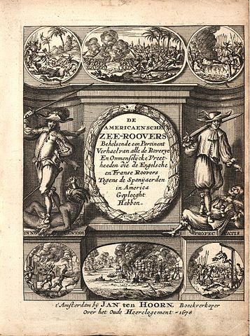 Front page De Americaensche Zee-Rovers, 1678
                  (Source: Wikimedia Commons)