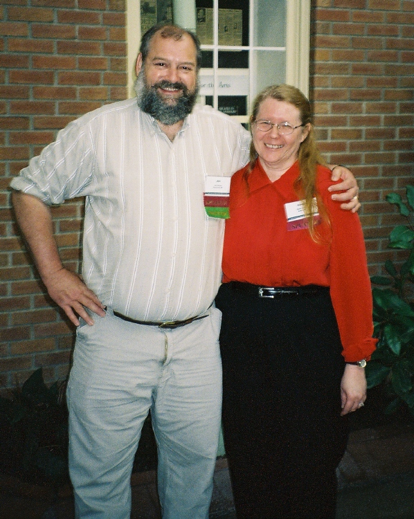 Cindy and Jim pose after
                the workshop