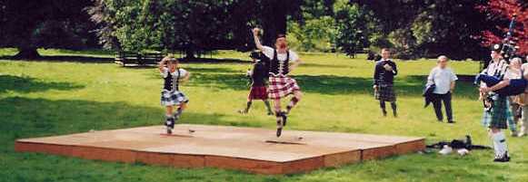 Highland dancers
                            performing