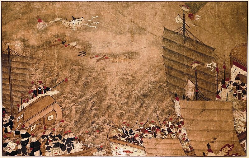 Een zeeslag tussen Japanse zeerovers en Chinezen,
                  artist unknown