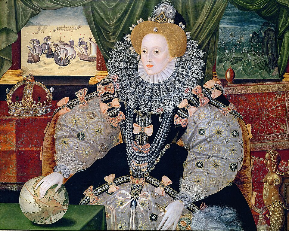 Elizabeth I, Armada Portrait, unknown
                        artist, circa 1588 (Source:
                        https://en.wikipedia.org/wiki/File:Elizabeth_I_(Armada_Portrait).jpg)