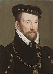 Gaspard II de Coligny by Francois Clouet
                      (16th century) (Source: Wikimedia Commons
https://commons.wikimedia.org/wiki/File:Fran%C3%A7ois_Clouet_-_Admiral_Gaspard_II_de_Coligny_-_168-1925_-_Saint_Louis_Art_Museum.jpg)