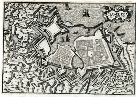 Havre de Grace, France (1636) by
                                  Christophe Nicolas Tassin (Source:
                                  David Rumsey Map Collection