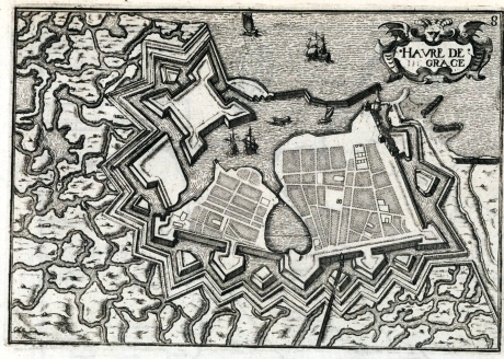 Havre de Grace, France (1636) by
                                  Christophe Nicolas Tassin (Source:
                                  David Rumsey Map Collection