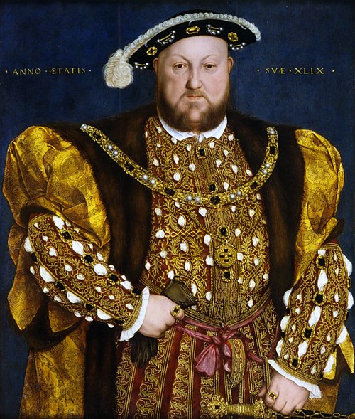 Henry VIII by Hans Holbein the Younger,
                        1540 (Source:
https://commons.wikimedia.org/wiki/File:Enrique_VIII_de_Inglaterra,_por_Hans_Holbein_el_Joven.jpg)