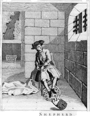 Frontispiece from A
                Narrative of All the Robberies, Escapes, Etc. of Jack
                Sheppard (John Applebee, 1724) (source: Wikipedia)