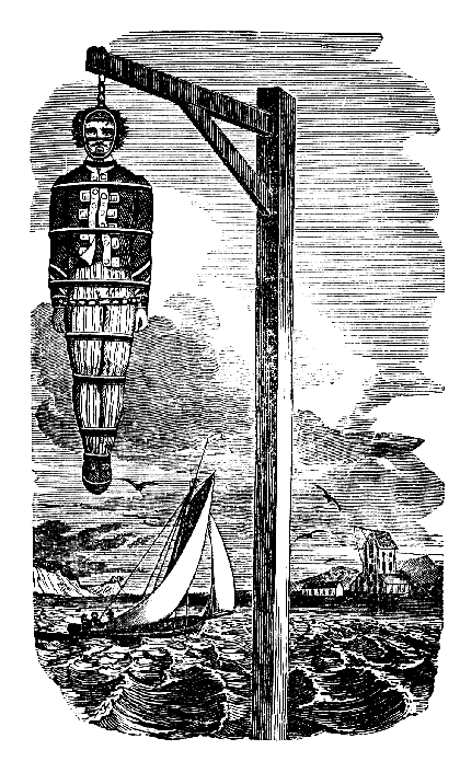 Kidd's
              body in gibbet