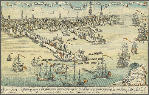 Long Wharf by Paul Revere (1768)