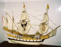 Model of Spanish ship during
            Age of Exploration