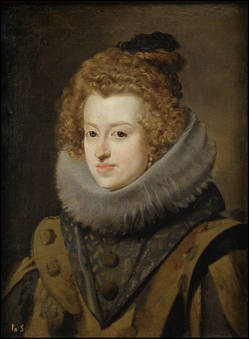 Amaria Anna of
                Spain by Diego Velasquez, c. 1628