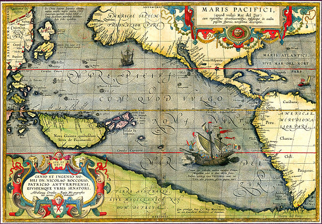 Maris
                  Pacifici by Abraham Ortelius, 1589 (Source: Wikimedia
                  Commons)