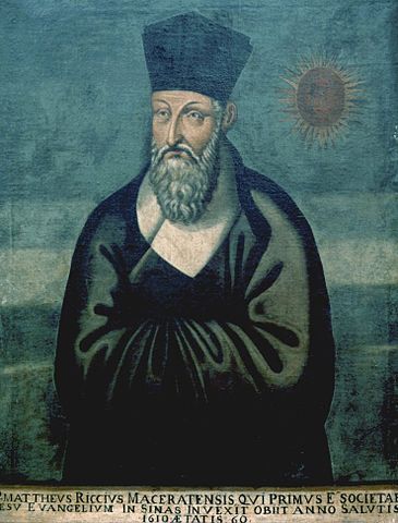 Matteo Ricci,
                                an early Jesuit priest in Macau, by
                                Emmanuel Pereira in 1610 (Source:
                                https://commons.wikimedia.org/wiki/File:Ricciportrait.jpg)