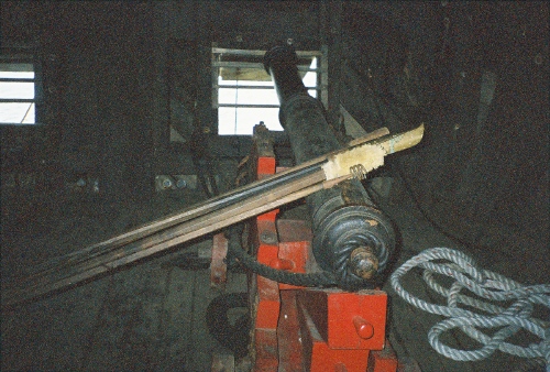 One of the guns aboard the
            Mayflower II