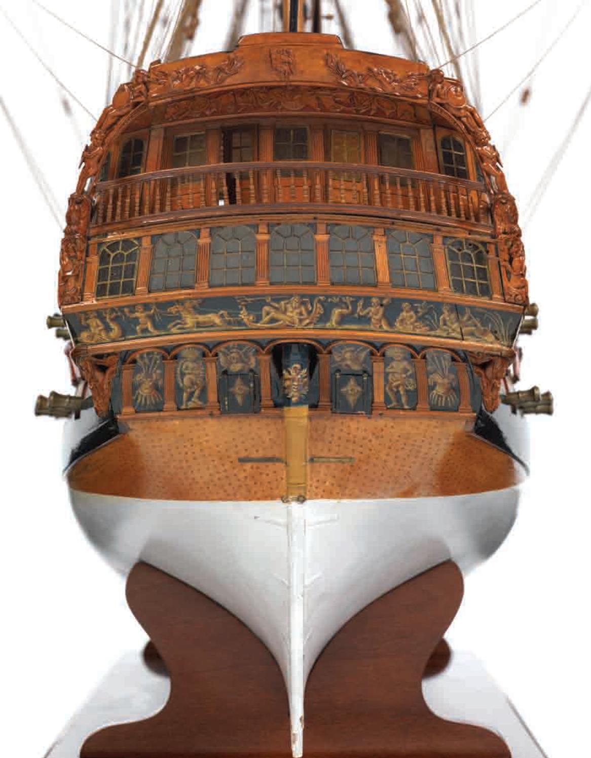 Model
of Centurion's
Stern (SLR0442)
(Source:
Seaforth, used
with
permission)