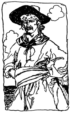 Untitled
                          drawing by Howard Pyle in his Book of Pirates,
                          1921 (Source: Dover)