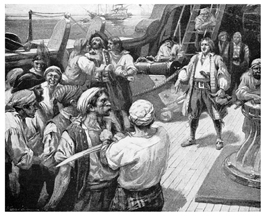 Illustration by George Varian for Buccaneers
                    and Pirates of Our Coast (Macmillan, 1908)