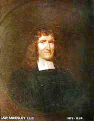 Portrait of Samuel Annesley by Gustavus
                  Ellinthorpe Sintzenich (Source:
https://commons.wikimedia.org/wiki/File:Samuel_Annesley_(1619-1696).jpg)