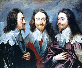 Charles I in three positions by Anthony van
                    Dyck, 1635-1636 (Source: Wikimedia Commons
https://commons.wikimedia.org/wiki/File:Sir_Anthony_Van_Dyck_-_Charles_I_(1600-49)_-_Google_Art_Project.jpg)