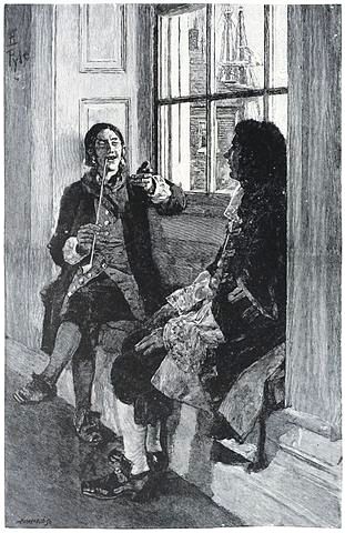 He Had
                    Found the Captain Agreeable and Companionable by
                    Howard Pyle in "Sea Robbers of New York,"
                    Harper's Magazine, 11/1894