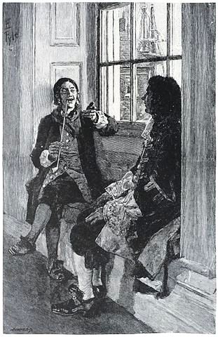 He Had
                    Found the Captain Agreeable and Companionable by
                    Howard Pyle in "Sea Robbers of New York,"
                    Harper's Magazine, 11/1894