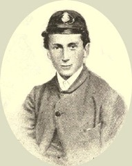 Photo of
                          William Clark Russell as a midshipman in the
                          merchant navy