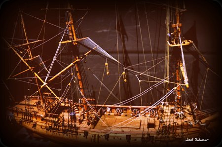 Model of
                    Whydah by Joel Salazar (Source:
                    https://commons.wikimedia.org/wiki/File:Whydah-model.jpg)