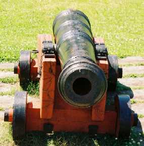 Naval gun converted for land use at Battle of New
                  Orleans