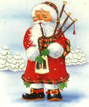 Bagpiper Santa