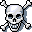 Skull & crossbones = return to menu