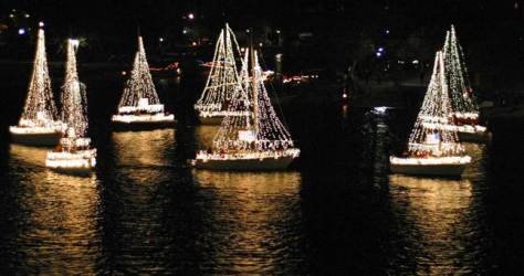 Parade of
                  lights at Mission Bay