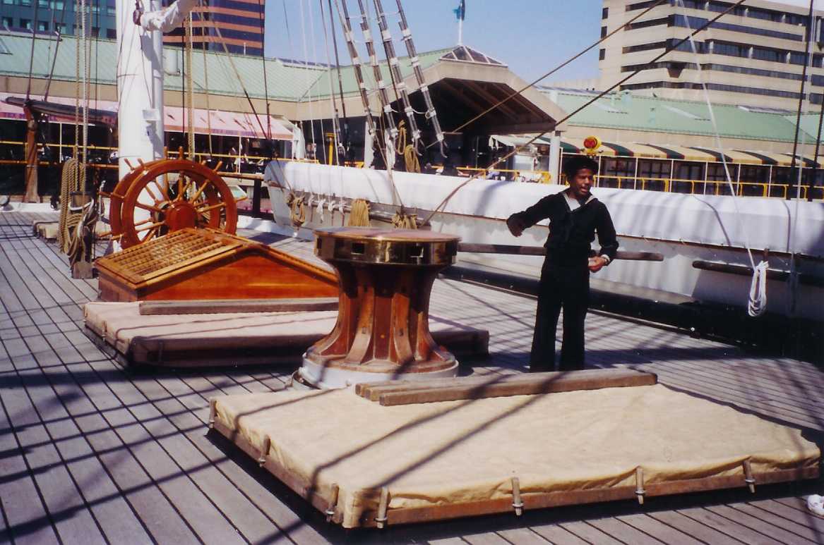 Spar deck of USS
                      Constellation