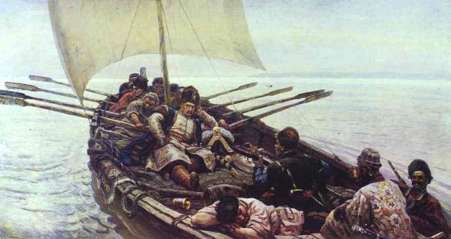 Cossack pirates return from
            successful raid on Persia