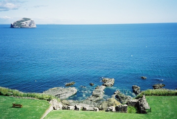 View from
                              Tantallon's courtyard